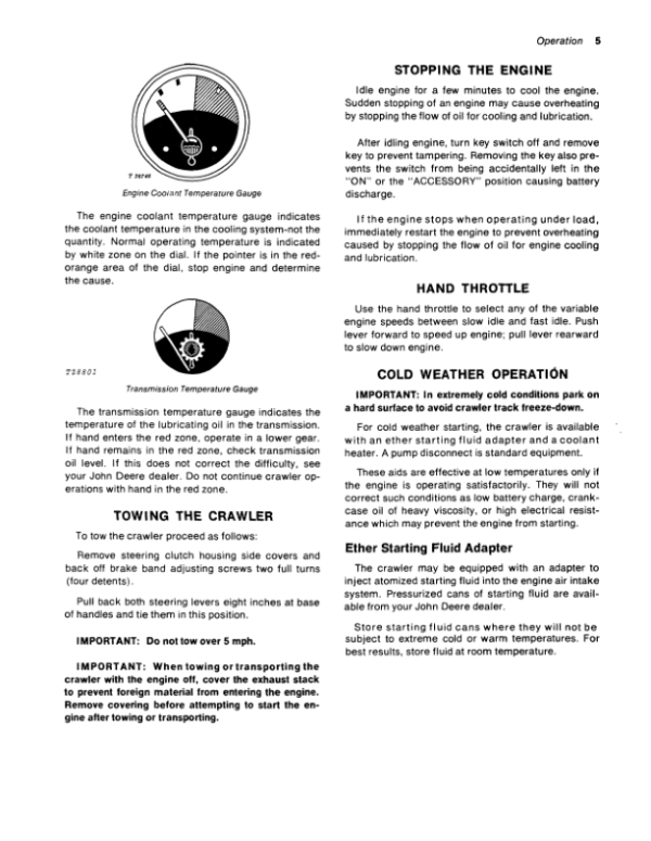 John Deere 450B Crawlers Operator’s Manuals (OMT40817) Workshop Guide