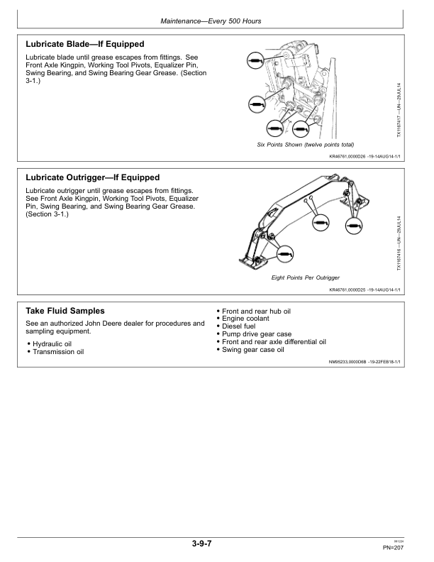 John Deere 190GW Excavators Operator’s Manuals (OMT410025X19) Workshop Guide