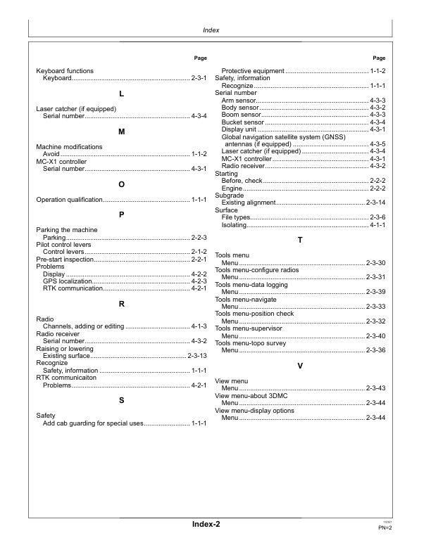 John Deere GRADE GUIDANCE, 210G, 210GLC, 350GLC, 470GLC Excavators Operator’s Manuals (OMT411561X19) Workshop Guide