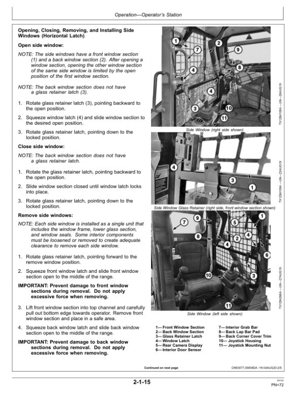John Deere 312GR, 314G Skid Steers Operator’s Manuals (OMT413077X19) Workshop Guide