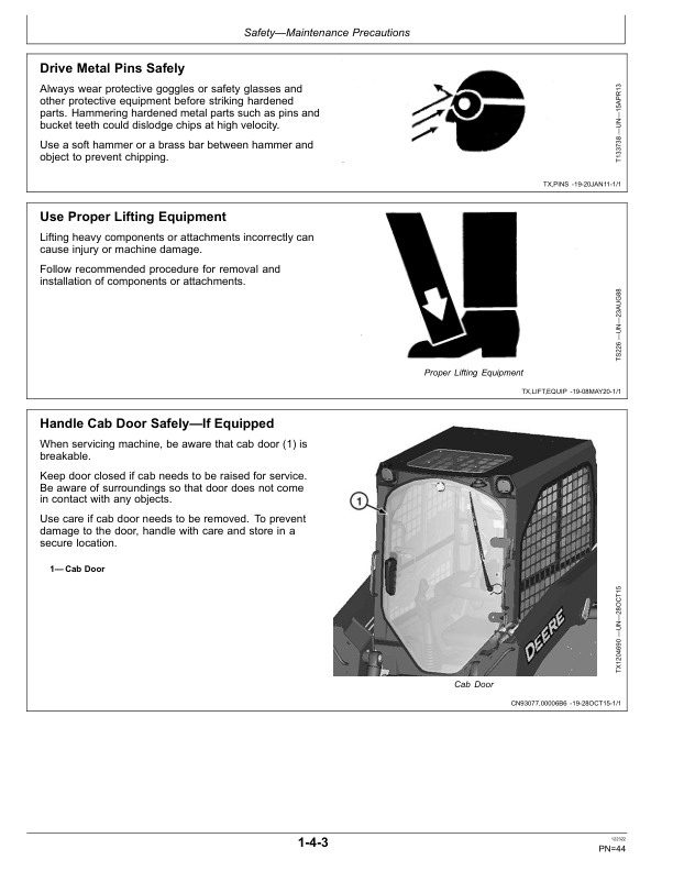 John Deere 317G Skid Steers Operator’s Manuals (OMT413080X19) Workshop Guide