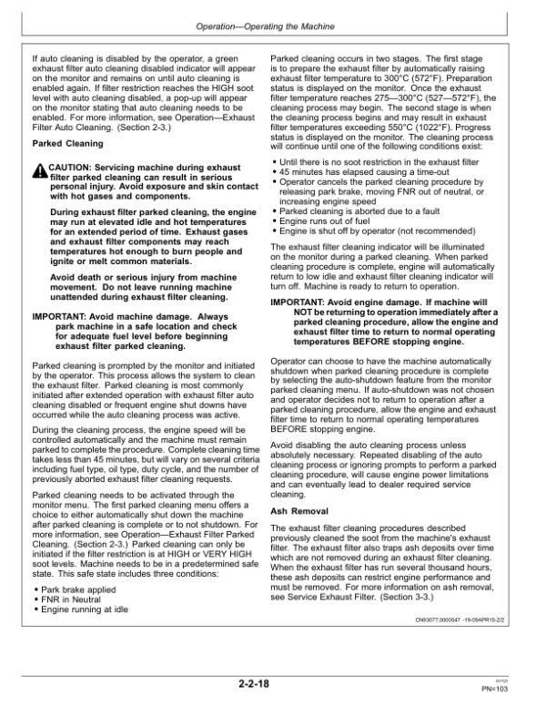 John Deere 944K Loaders Operator’s Manuals (OMT414138X19) Workshop Guide