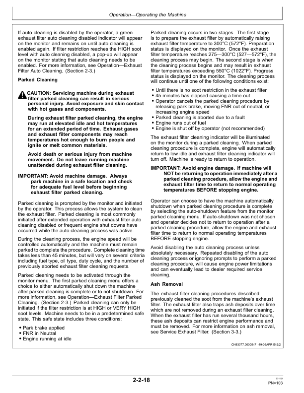 John Deere 944K Loaders Operator’s Manuals (OMT414138X19) Workshop Guide