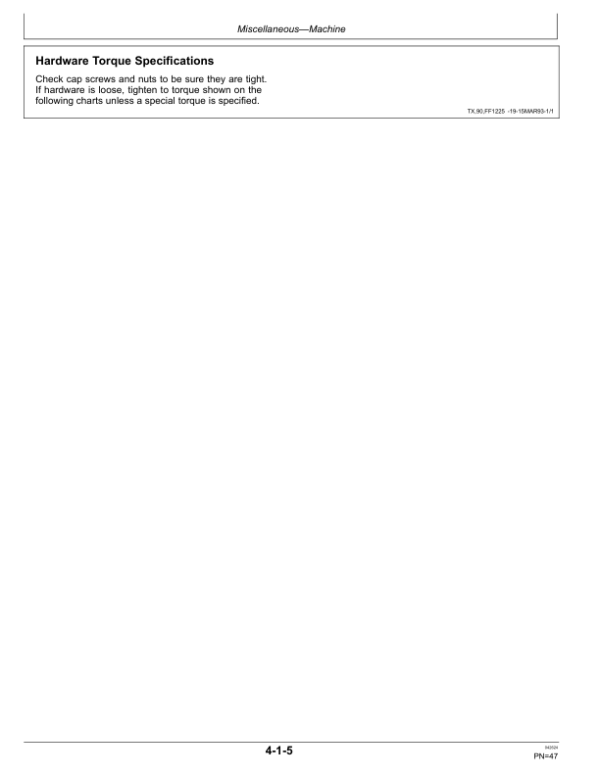 John Deere FS50 Felling Heads Operator’s Manuals (OMT422721X19) Workshop Guide