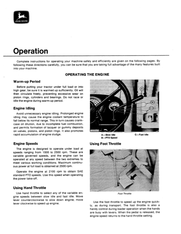 John Deere 300 Backhoes Operator’s Manuals (OMT42365) Workshop Guide