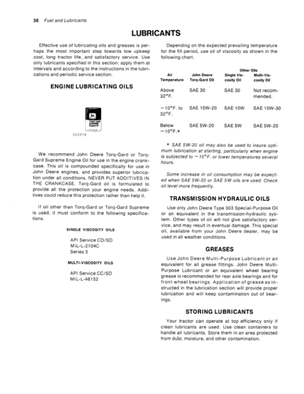 John Deere 301 Tractors Operator’s Manuals (OMT42366) Workshop Guide