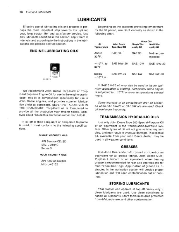 John Deere 301 Tractors Operator’s Manuals (OMT42366) Workshop Guide