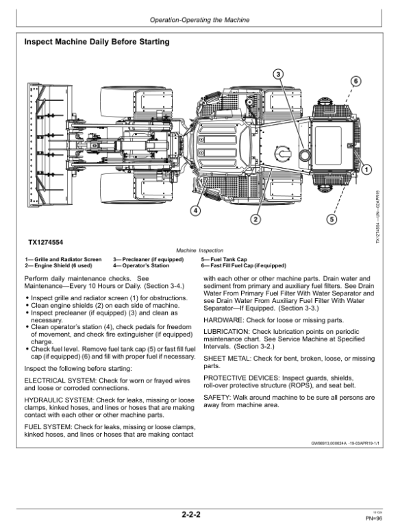 John Deere 744L Loaders Operator’s Manuals (OMT426213X19) Workshop Guide
