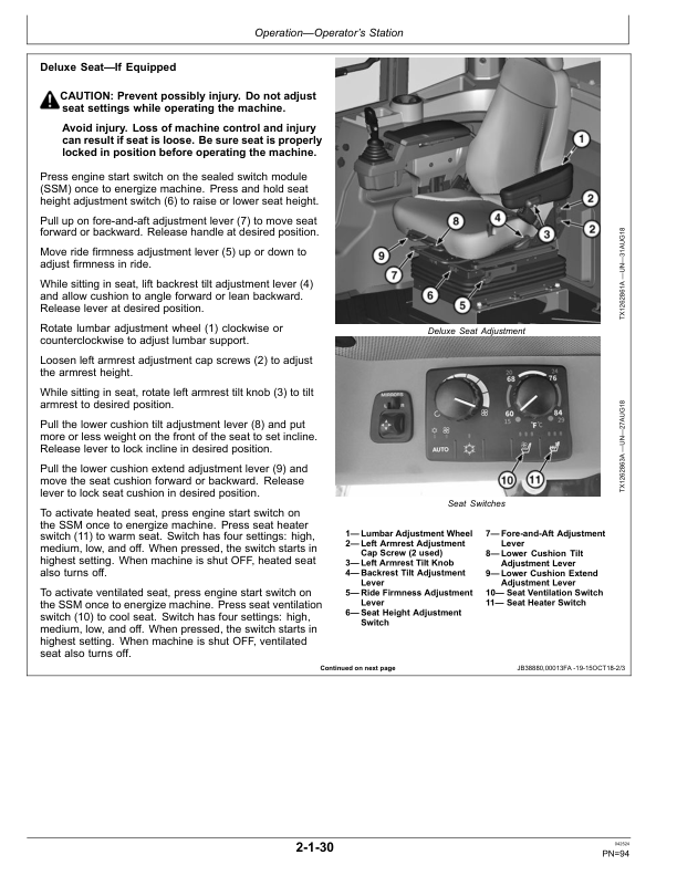 John Deere 444L Loaders Operator’s Manuals (OMT426944X19) Workshop Guide