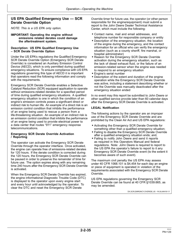 John Deere 903M, 953M, 959M Tracked Feller Bunchers Operator’s Manuals (OMT444763X019) Workshop Guide