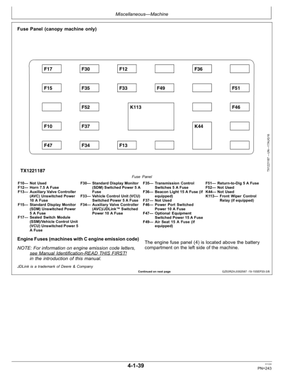 John Deere 315SL Backhoe Loaders Operator’s Manuals (OMT446061X019) Workshop Guide