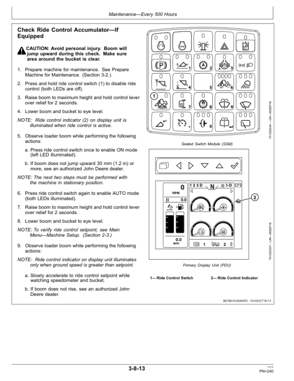 John Deere 724 P Loaders Operator’s Manuals (OMT447404X019) Workshop Guide