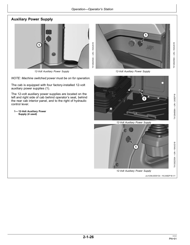 John Deere 544 P Loaders Operator’s Manuals (OMT453606X019) Workshop Guide