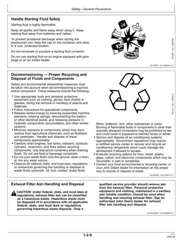 John Deere 333 P, 334 P, 335 P Skid Steers Operator’s Manuals (OMT464482X019) Workshop Guide