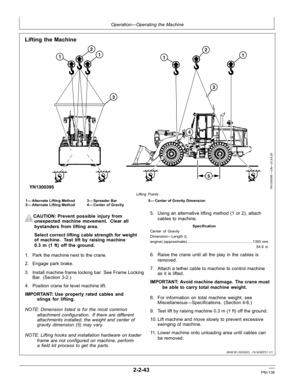 John Deere 644 G Loaders Operator’s Manuals (OMT471622X019) Workshop Guide