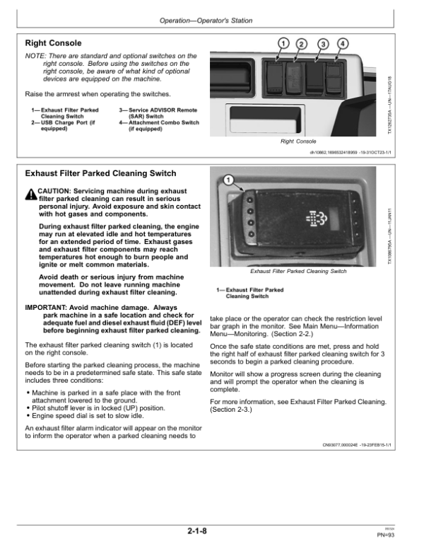 John Deere 2154G Forestry Excavator Operator’s Manuals (OMT477398X019) Workshop Guide