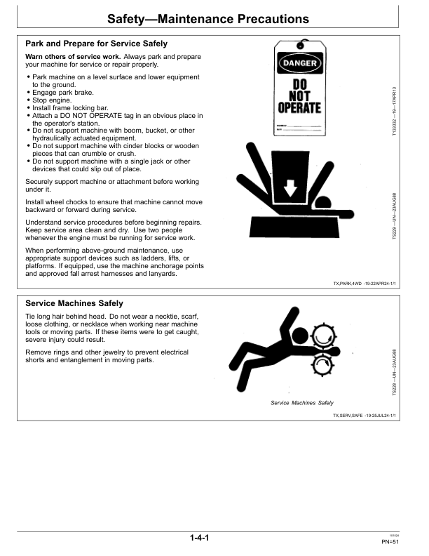 John Deere 624 P Loaders Operator’s Manuals (OMT483919X019) Workshop Guide