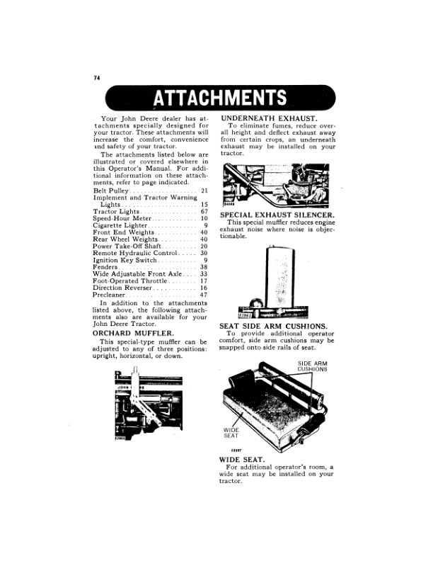 John Deere 420 Row-Crop Utility Tractor (125001-) Operator’s Manual (OMT48757) Workshop Guide