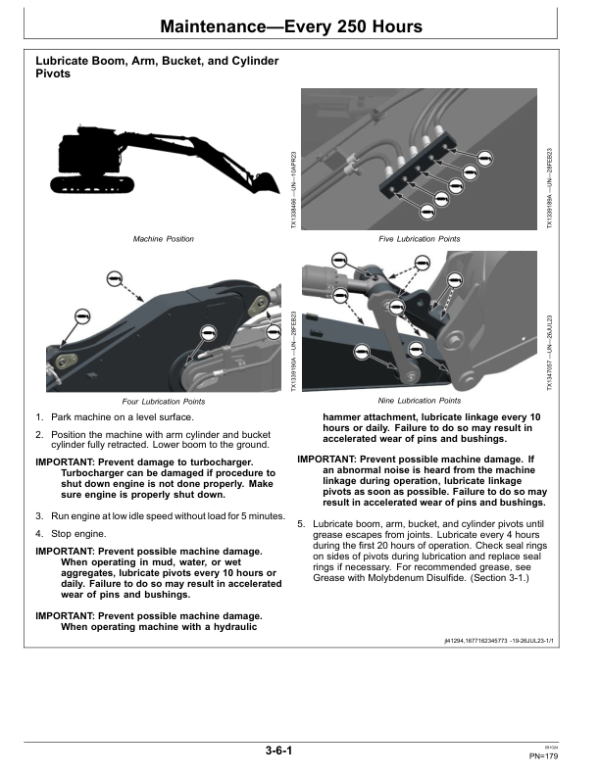 John Deere EDPR14.5P Excavators Operator’s Manuals (OMT487609X019) Workshop Guide