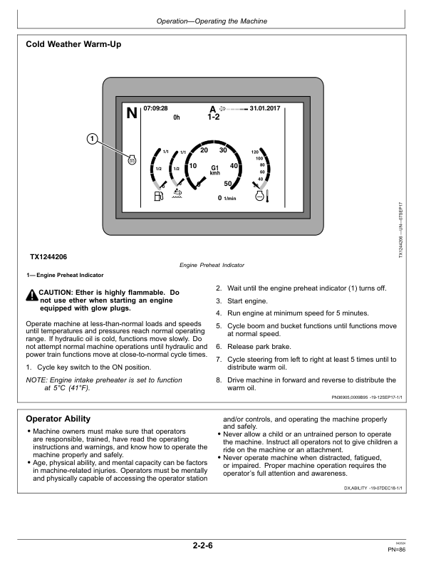 John Deere 344 P Loaders Operator’s Manuals (OMT487737X019) Workshop Guide