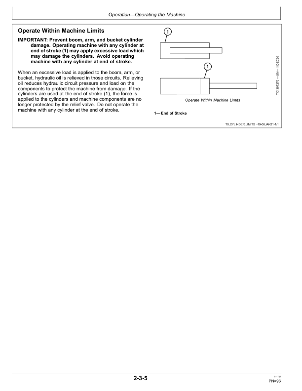 John Deere 870GLC Excavators Operator’s Manuals (OMT489514X019) Workshop Guide