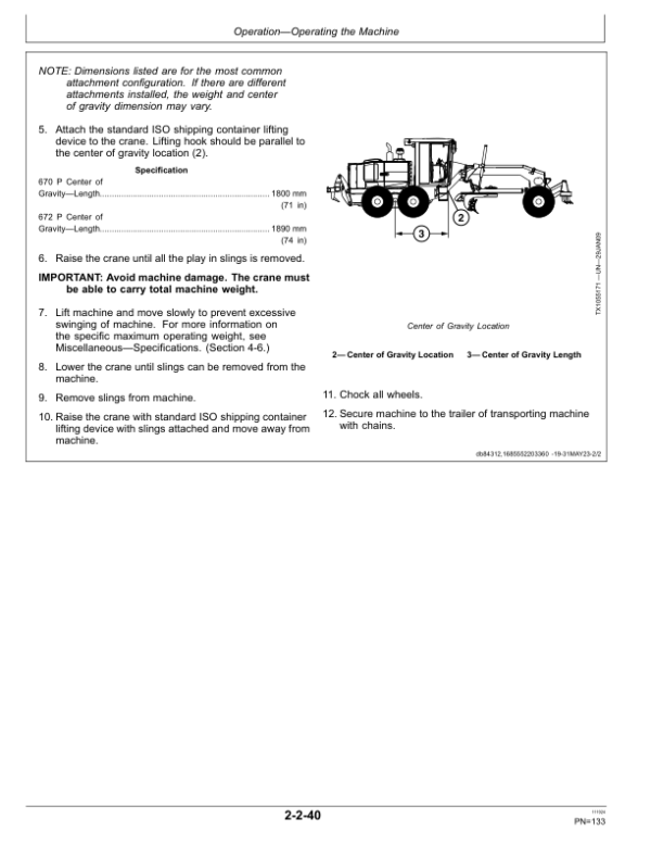John Deere 670 P, 672 P Motor Graders Operator’s Manuals (OMT494131X019) Workshop Guide