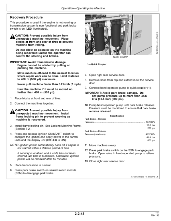 John Deere 770 P, 772 P Motor Graders Operator’s Manuals (OMT494132X019) Workshop Guide