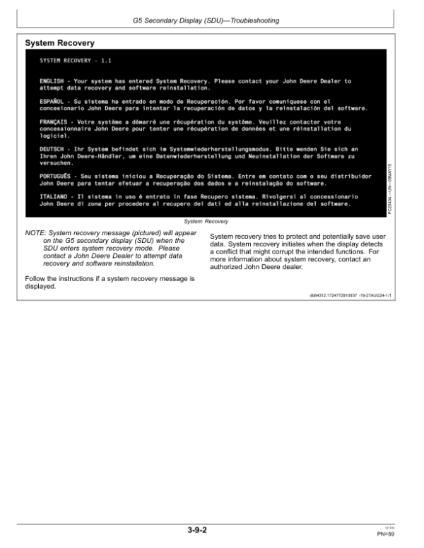 John Deere 333 P, 335 P Compact Track Loaders Operator’s Manuals (OMT494238X019) Workshop Guide