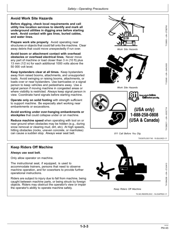 John Deere 160 P Excavators Operator’s Manuals (OMT499734X019) Workshop Guide