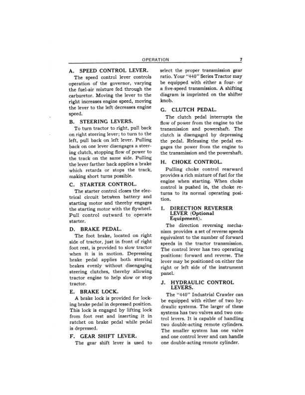 John Deere 440IC Crawlers Operator’s Manuals (OMT54458) Workshop Guide