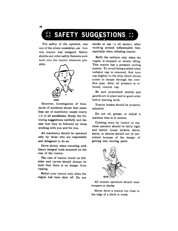 John Deere 420 Tricycle Tractor Operator’s Manual (OMT57358) Workshop Guide