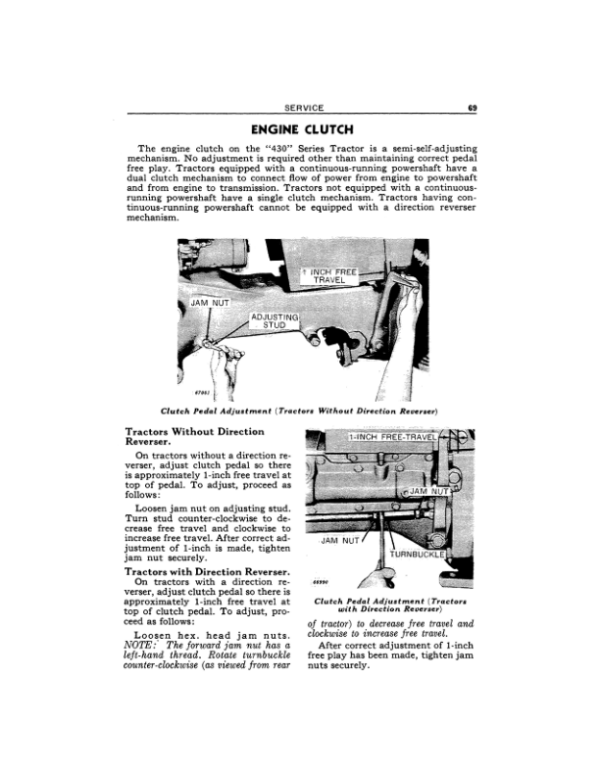 John Deere 430 Tri-Cycle Tractor (140001-) Operator’s Manual (OMT63558) Workshop Guide