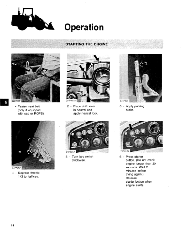 John Deere 444 Loaders Operator’s Manuals (OMT68747) Workshop Guide