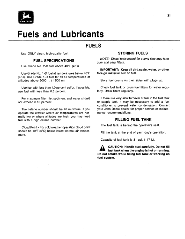 John Deere 450C Crawlers Operator’s Manuals (OMT71337) Workshop Guide