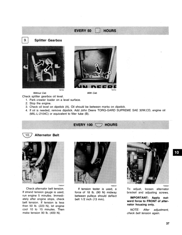 John Deere 855 Crawlers Operator’s Manuals (OMT74016) Workshop Guide