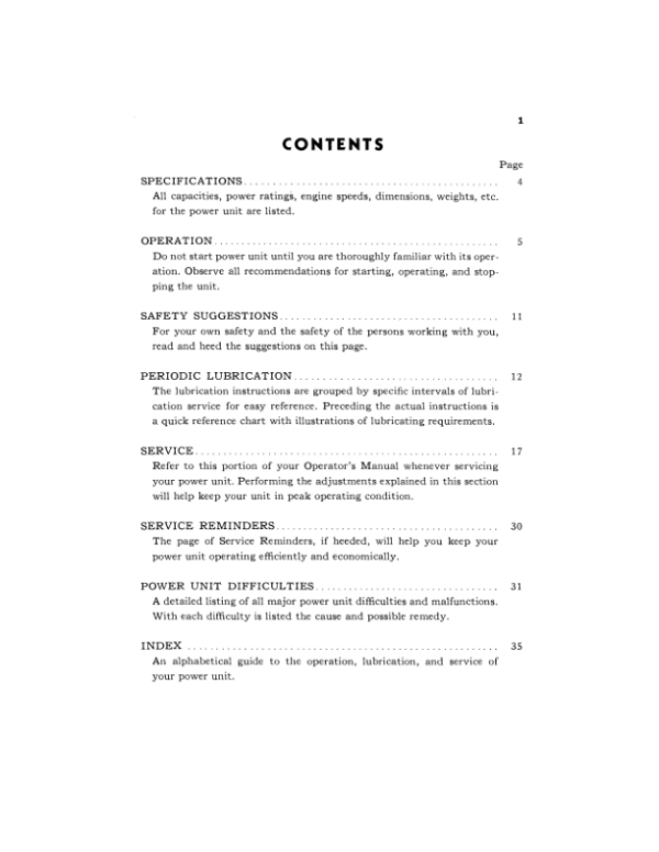 John Deere TB-92-N Power Unit Operator’s Manual (OMT741058) Workshop Guide