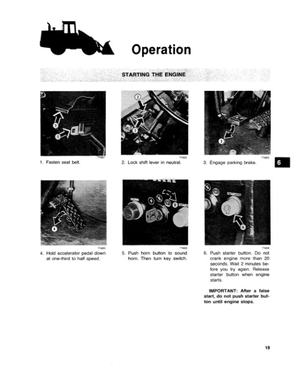 John Deere 444C Loaders Operator’s Manuals (OMT76619) Workshop Guide