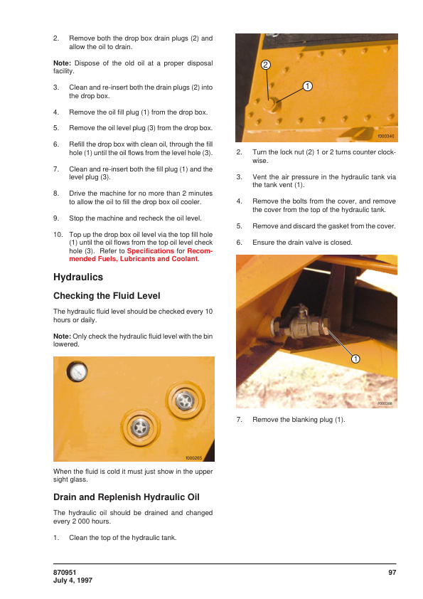 John Deere B40B Articulated Dump Trucks Operator’s Manuals (OMT870951 MK II) Workshop Guide