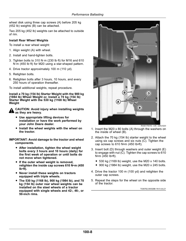 John Deere 7R 210, 7R 230, 7R 250, 7R 270, 7R 290, 7R 310, 7R 330, 7R 350 (7R) Tractors (125001-) (Export Edition) Operator’s Manual (OMTA22622) Workshop Guide