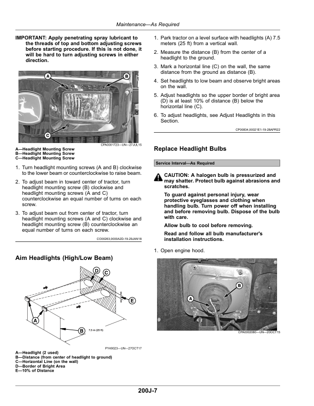 John Deere 6B Series Tractors (OOS) Operator’s Manual (OMTA30319) Workshop Guide