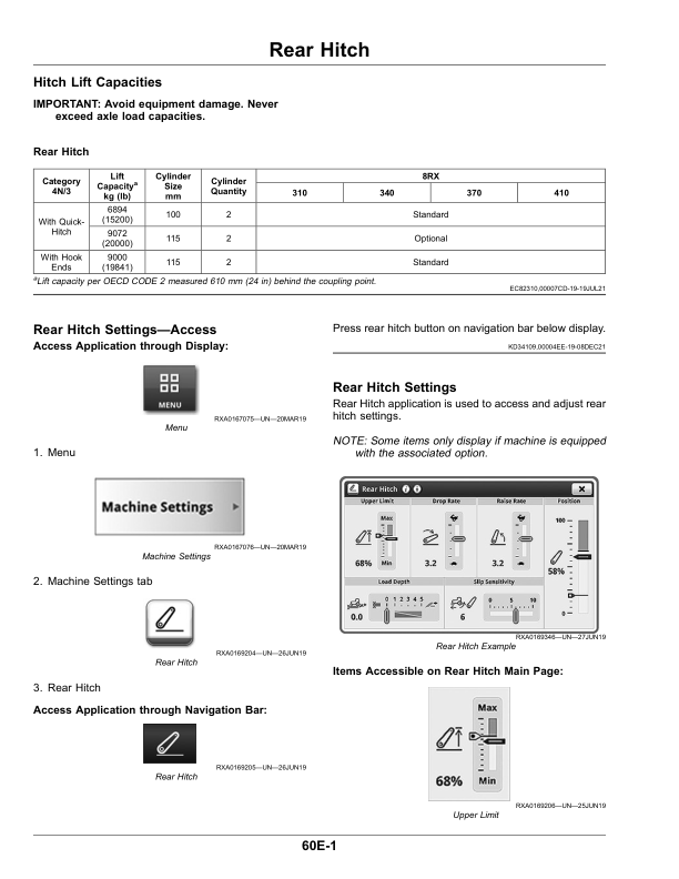 John Deere 8RX Tractors G3 (808001-) (European Edition) Operator’s Manual (OMTA30796) Workshop Guide