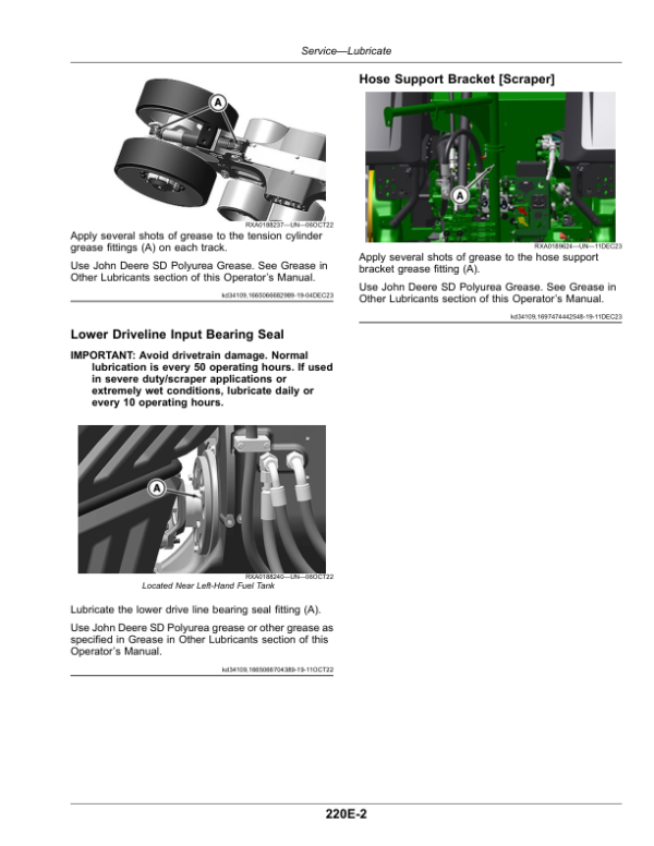 John Deere 9RX Tractors (700221-) (European Edition) Operator’s Manual (OMTA40196) Workshop Guide