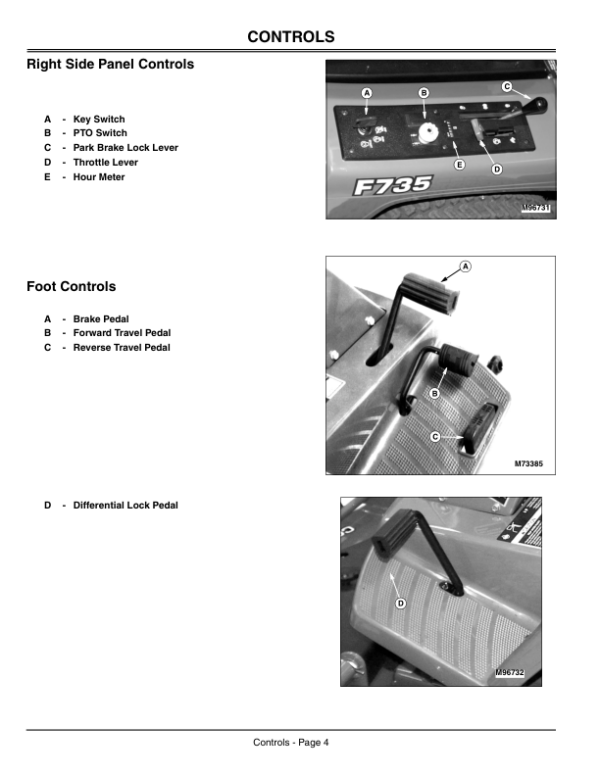 John Deere F735 Front Mowers (010001-) Operator’s Manual (OMTCU12448) Workshop Guide