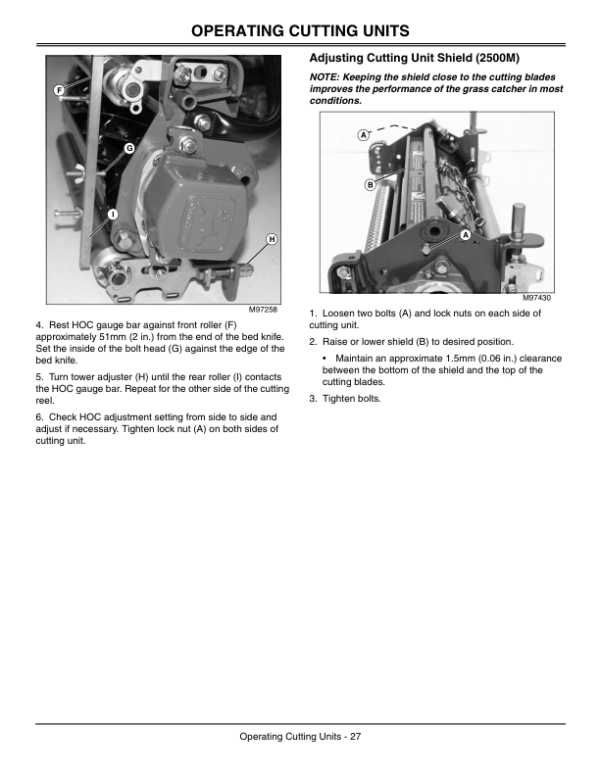 John Deere 3215B – Turf System I (030001- ) 3225B & 3235B – Turf System II (020001- ) Lightweight Fairway Mowers Export Edition Operator’s Manual (OMTCU16382) Workshop Guide