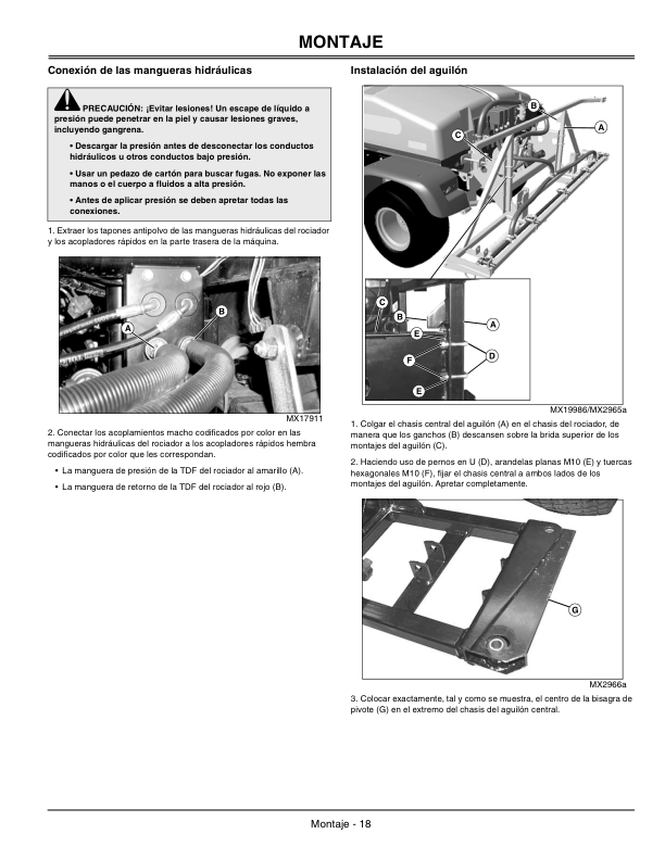 John Deere HD200 & HD300 Sprayer Attachment North America HD200 (035101-050000) HD300 (010001-025000) Operator’s Manual (OMTCU19468) Workshop Guide