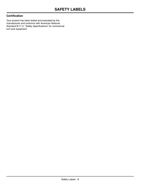 John Deere 1200H Bunker & Field Rake North America (010001-020000) Operator’s Manual (OMTCU19469) Workshop Guide