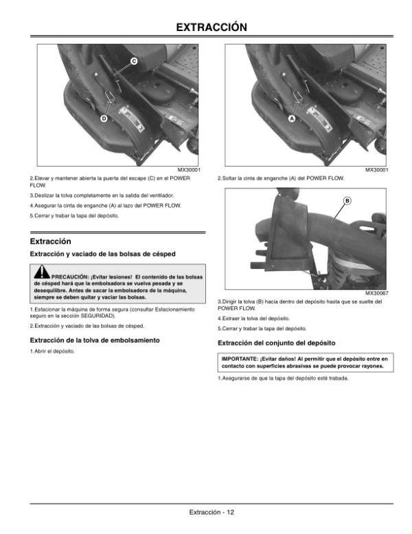 John Deere 14-Bushel Rear Bagger, Powerflow Operator’s Manual (OMTCU19977) Workshop Guide