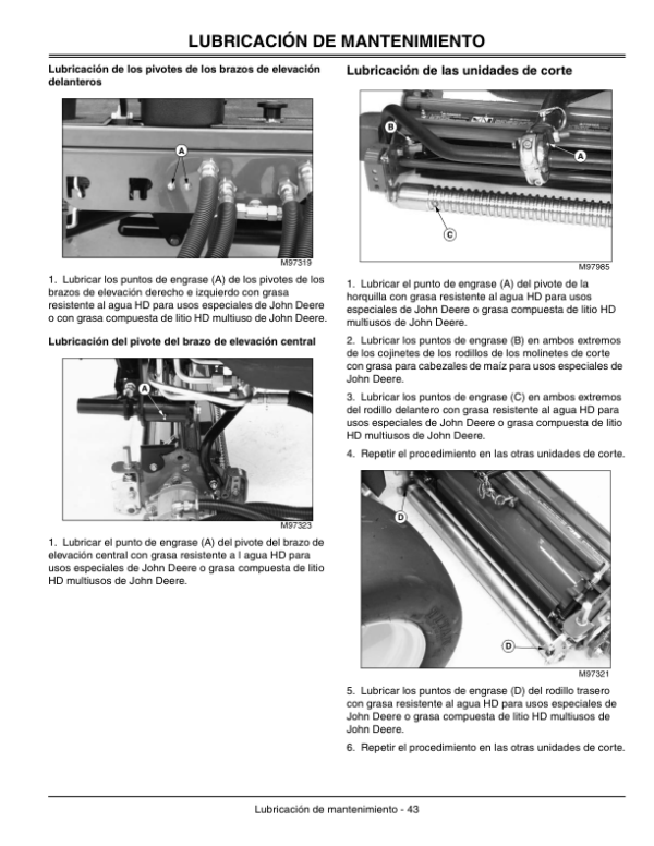 John Deere 2500A Professional Greens Mower North America (030001-) Operator’s Manual (OMTCU21258) Workshop Guide