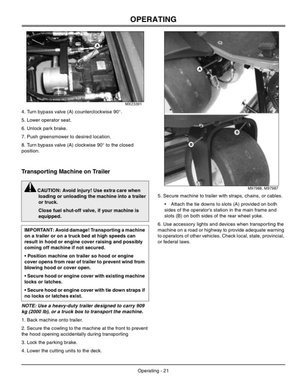 John Deere 2500B & 2500E Hybrid Riding Greens Mower Export Edition (010001-030000) Operator’s Manual (OMTCU22479) Workshop Guide