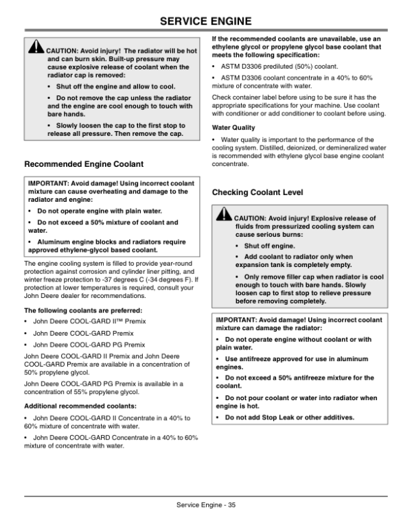 John Deere 8400 Commercial Mower Export Edition (010001-020000) Operator’s Manual (OMTCU23702) Workshop Guide